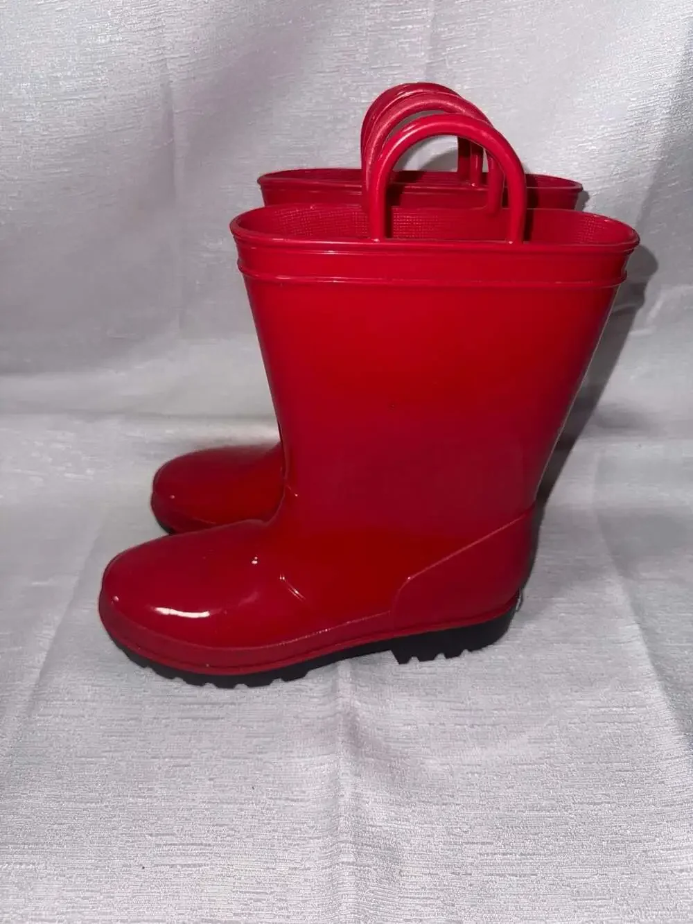 Zoogs Kids Red Waterproof Rain Boots with Easy-On Handles